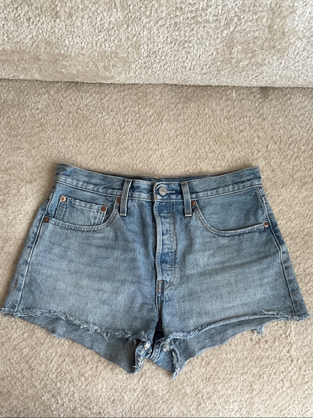 Levi’s 501 Light Blue Denim Cutoff Shorts